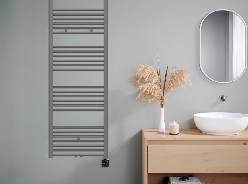 160x60 cm - Oppio Smart WiFi Antraciet elektrische handdoekradiator