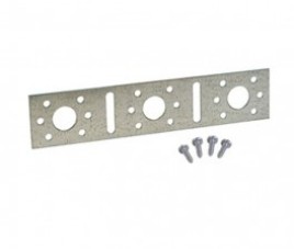 Bevestigingstrip met vier schroeven tbv bevestiging muurplaten