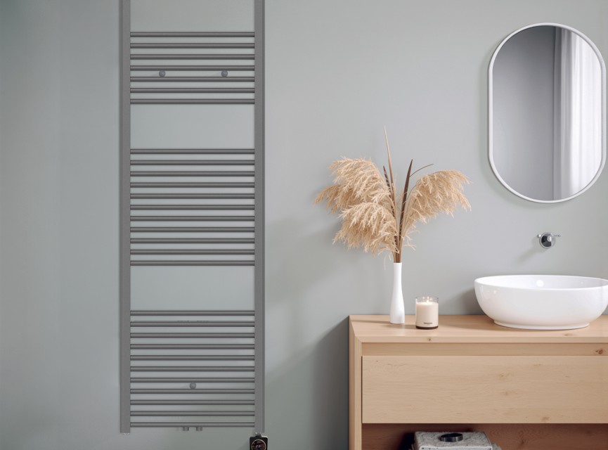 180x60 cm - Oppio Smart WiFi Antraciet elektrische handdoekradiator