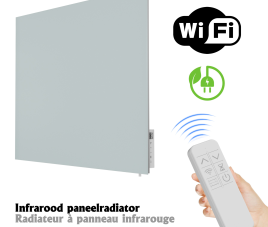 Oppio GlassHeat Pro Infrarood Paneelradiator 60x80cm - Wit | Slim & Energiezuinig