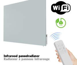 Oppio GlassHeat Pro Infrarood Paneelradiator 60x100cm - Wit | Slim & Energiezuinig