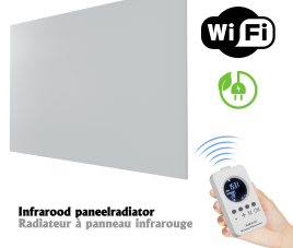 Oppio GlassHeat Pro Infrarood Paneelradiator 60x120cm - Wit | Slim & Energiezuinig