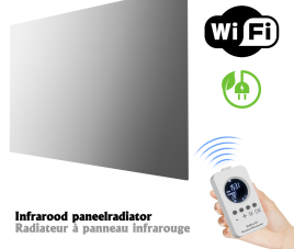 Oppio GlassHeat Pro Infrarood Paneelradiator 60x120cm - Spiegelversie | Slim & Energiezuinig