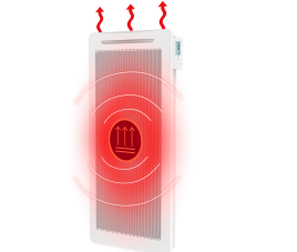 Oppio Mademoiselle 60100 Elektrische Hybride Radiator 2000W – Wit – Verticaal – Infrarood & Convectie