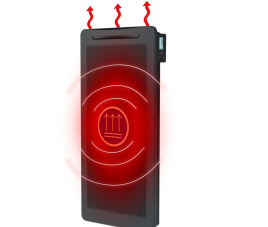 Oppio Mademoiselle 60100 Elektrische Hybride Radiator 2000W – Zwart – Verticaal – Infrarood & Convectie