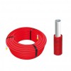 Meerlagenbuis 20x2 mm met rode pvc mantelbuis voor warm water en aanvoer c.v. rol 100 mtr