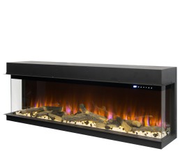 Amsterdam elektrische 3-zijdige haard 183 cm – LED Smart & Verwarming