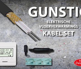 Gunstig vloerverwarmings kabel set 40 mtr 790 Watt
