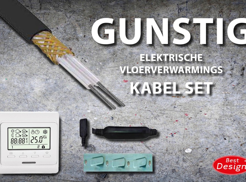 Gunstig vloerverwarmings kabel set 40 mtr 790 Watt