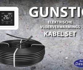 Gunstig vloerverwarmings kabel set 50 mtr 1000 Watt