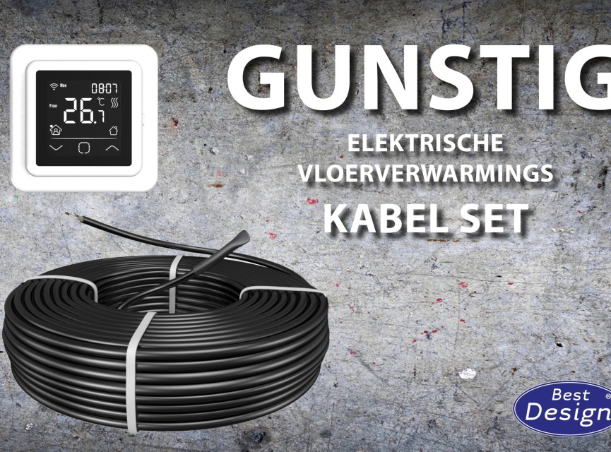 Gunstig vloerverwarmings kabel set 25 mtr 505 Watt