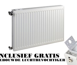 60x200 cm Type 22 - 4378 Watt - Oppio Paneelradiator Compact 6 geribbelde voorzijde - Wit (Ral 9016)