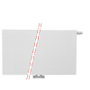 60x200 cm Type 22 - 4378 Watt - ECA Paneelradiator Compact 8 gegroefde voorzijde - Wit (Ral 9016)