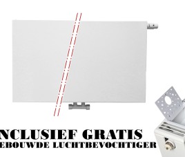 40x100 cm Type 22 - 1560 Watt - ECA Paneelradiator Compact 8 vlakke voorzijde - Wit (Ral 9016)