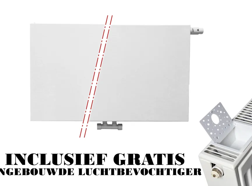 60x160 cm Type 22 - 3503 Watt - ECA Paneelradiator Compact 8 vlakke voorzijde - Wit (Ral 9016)