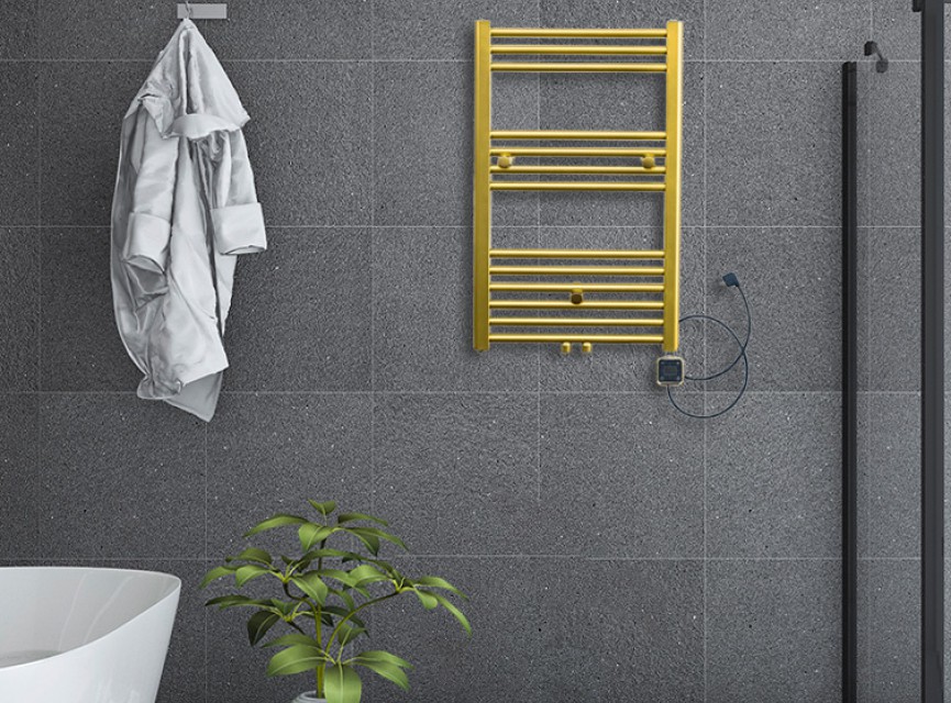 80x60 cm - Oppio Smart Digital Mat Goud elektrische handdoekradiator