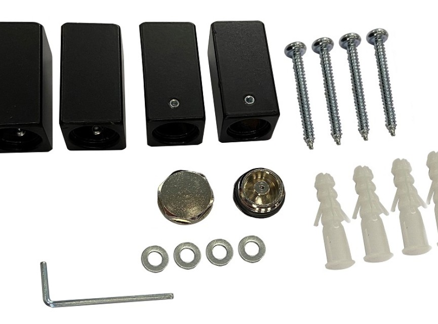 bevestigingset mat-zwart tbv sierradiator Tower