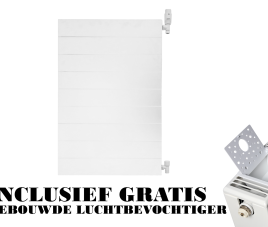 90x60 cm Type 22 - 1760 Watt - Oppio Paneelradiator Compact 6 gegroefde voorzijde - Wit (Ral 9016)