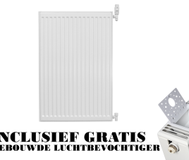 90x60 cm Type 22 - 1760 Watt - Oppio Paneelradiator Compact 6 vlakke voorzijde - Wit (Ral 9016)