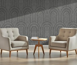 OPPIO Viltpaneel Donker Grijs - BAROK - 60x280 cm - Brandvertragend & Geluiddempend