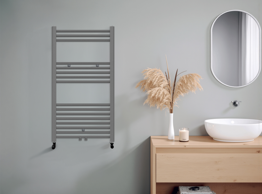 100x60 cm - 667 Watt - Oppio Handdoekradiator - Antraciet