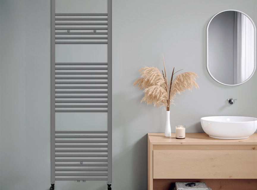 180x60 cm - 1214 Watt - Oppio handdoekradiator - Antraciet
