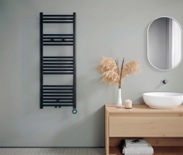 120x40 cm - Oppio ECO Digital Mat Zwart elektrische handdoekradiator (Ral 9005)