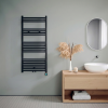 120x60 cm - Oppio Eco Digital Mat Zwart elektrische handdoekradiator (Ral 9005)