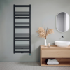 160x60 cm - Oppio Eco Digital WiFi Mat Zwart elektrische handdoekradiator (Ral 9005)