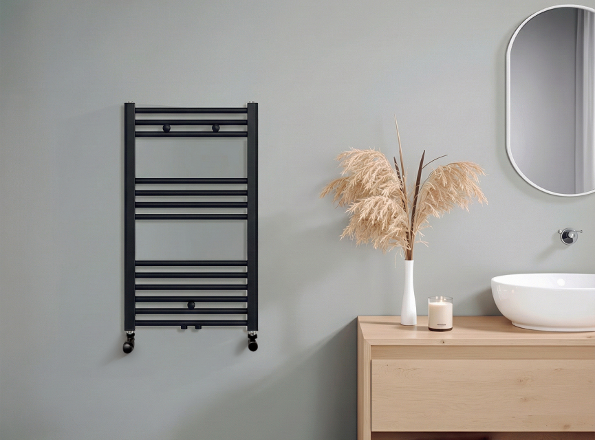 80x40 cm - 378 Watt - Oppio Handdoekradiator - Mat Zwart (Ral 9005)