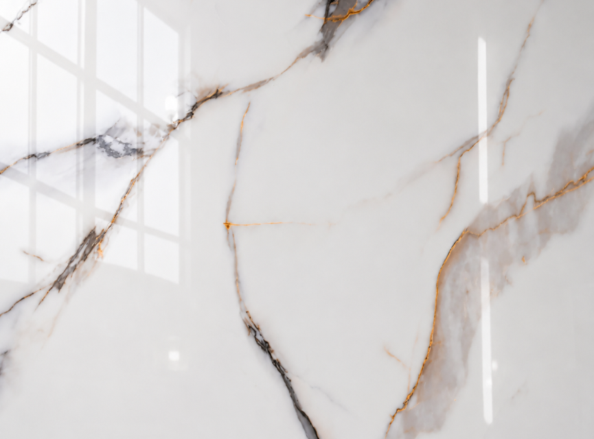 Oppio €49 PER PANEEL - PVC Wandpaneel Calacatta Gold Hoogglans - 120x280x0,3 cm