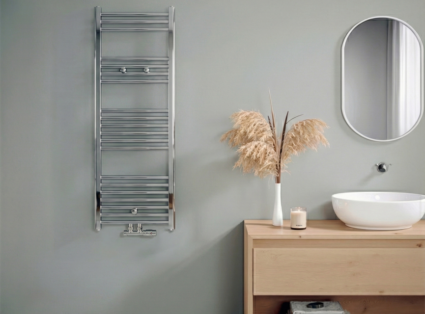 120x40 cm - 550 Watt - Oppio Handdoekradiator - Chroom