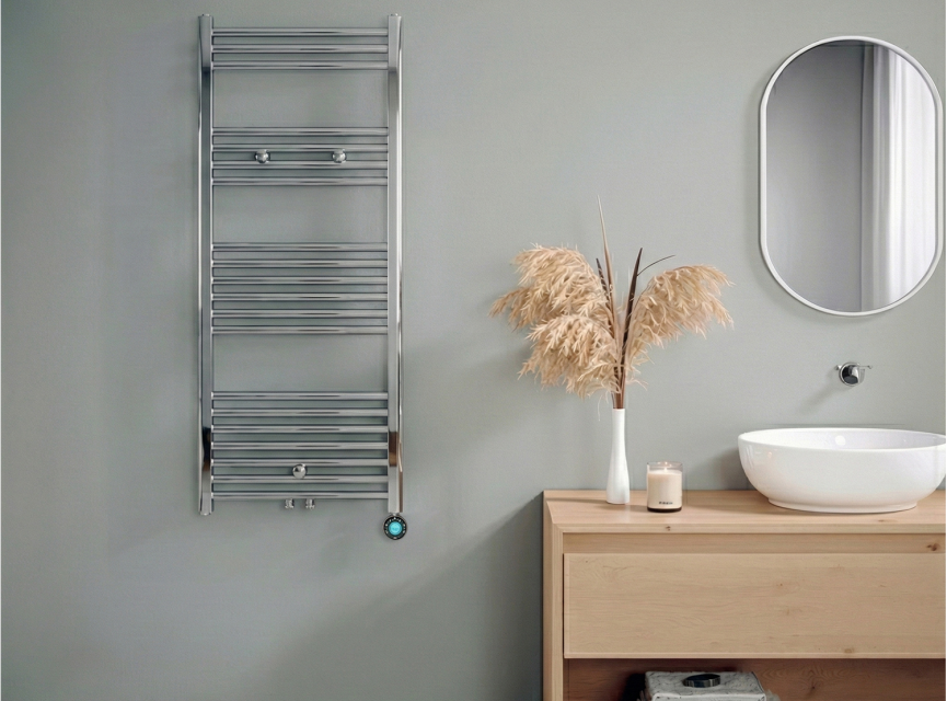 120x50 cm - Oppio ECO Digital Chroom elektrische handdoekradiator
