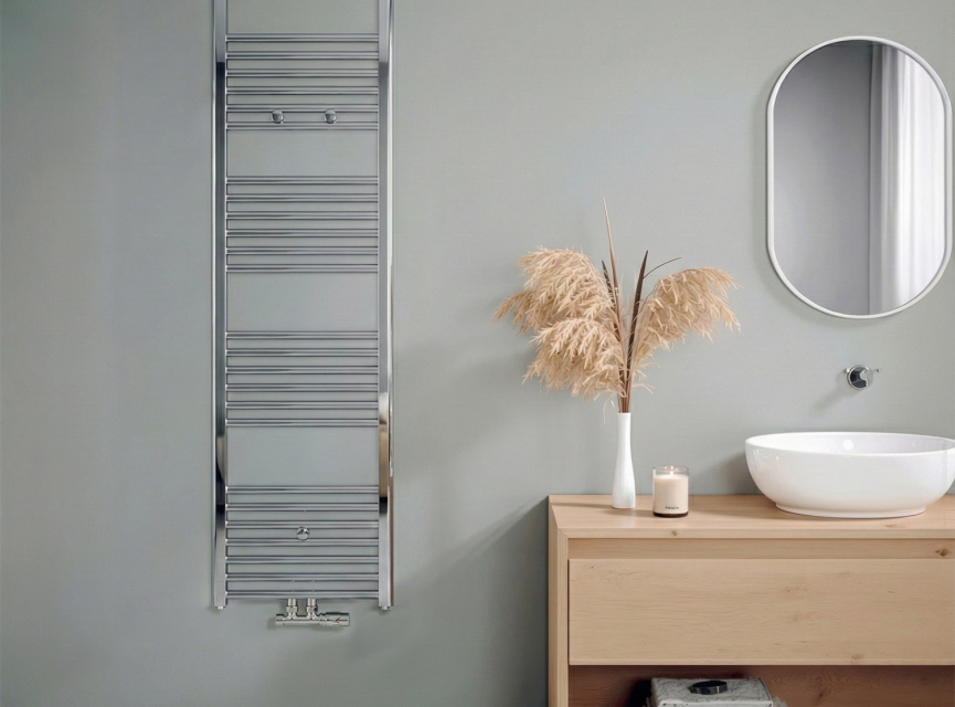 160x40 cm - 740 Watt - Oppio Handdoekradiator - Chroom