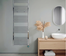 160x60 cm - Oppio ECO Digital Chroom elektrische handdoekradiator