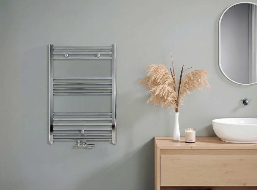 80x60 cm - 547 Watt - Oppio Handdoekradiator - Chroom