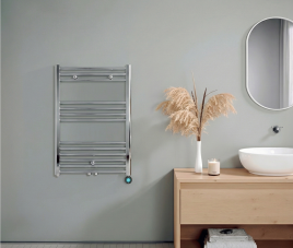 80x60 cm - Oppio ECO Digital Chroom elektrische handdoekradiator