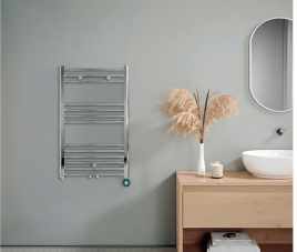80x50 cm - Oppio ECO Digital Chroom  elektrische handdoekradiator