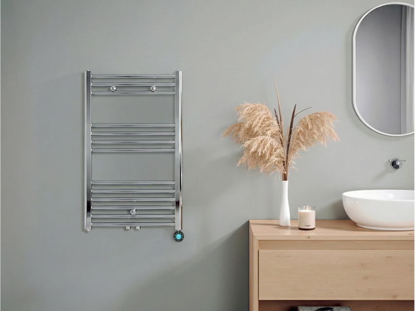 80x50 cm - Oppio ECO Digital Chroom  elektrische handdoekradiator