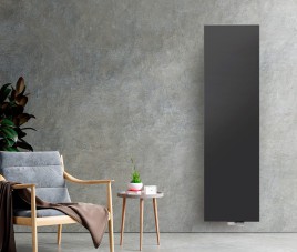200x60 cm Type 22 - 3252 Watt - ECA Verticale radiator vlakke voorzijde - Mat Zwart (Ral 9005)