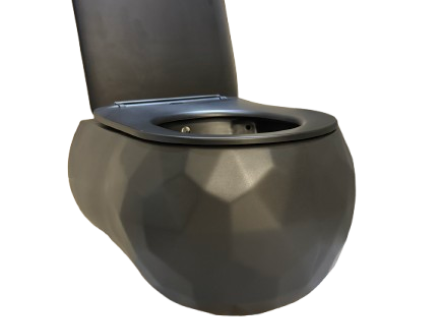 Oppio Diamond Black Wandcloset – Mat Zwart – Rimfree – Met Bidet-functie
