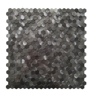 Oppio SHELL Tiles - Mother of PEARL HEXAGON wit - Zelfklevend Mozaiek 305x305x3.3mm