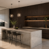 Oppio 120x280x0.8 cm - Houten Wandpaneel GRAPHITE GRAIN - MES EN GROEF