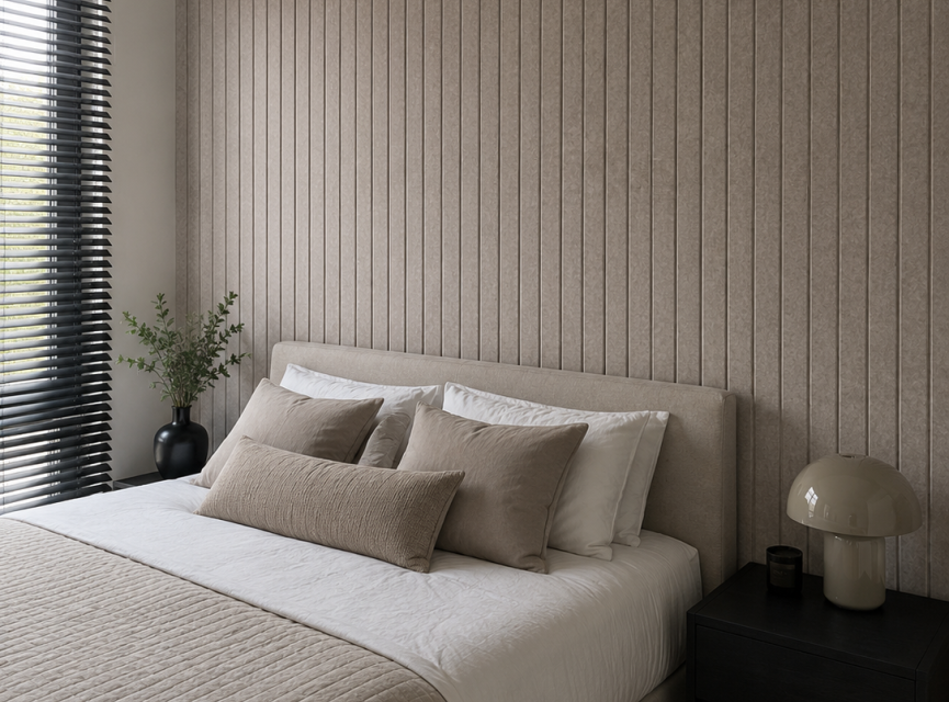 OPPIO Viltpaneel TAUPE - JAPANDI - 60x280 cm - Brandvertragend & Geluiddempend