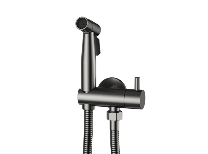 Luxe Knijp/Bidet Handdouche-set – Gunmetal RVS 304