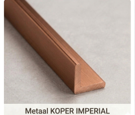 Oppio 120x280x0.8 cm - Metaal Wandpaneel KOPER IMPERIAL - MES EN GROEF