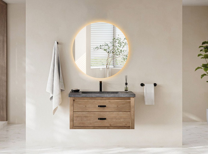 LUNA - 60 CM ( Randloos ) Badkamerspiegel met verlichting