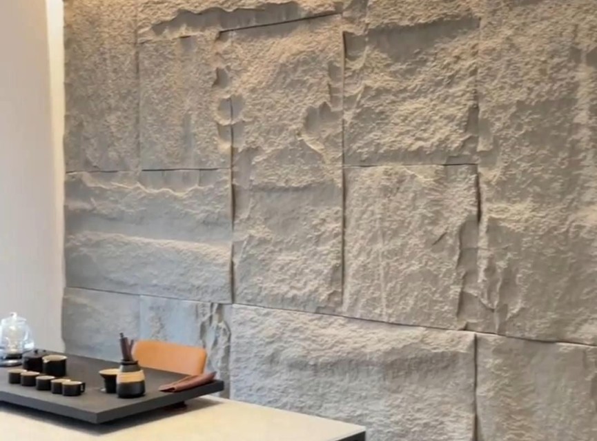 3D XL Beige- Marfil Rotswand Wandpaneel 60x120