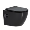 Oppio Aura Randloos Douche-WC Mat Zwart – Inclusief Softclose Bril & Ingebouwde Mengkraan