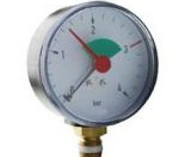 Watts Cv-manometer 63 A.1/4 4 bar+groen veld